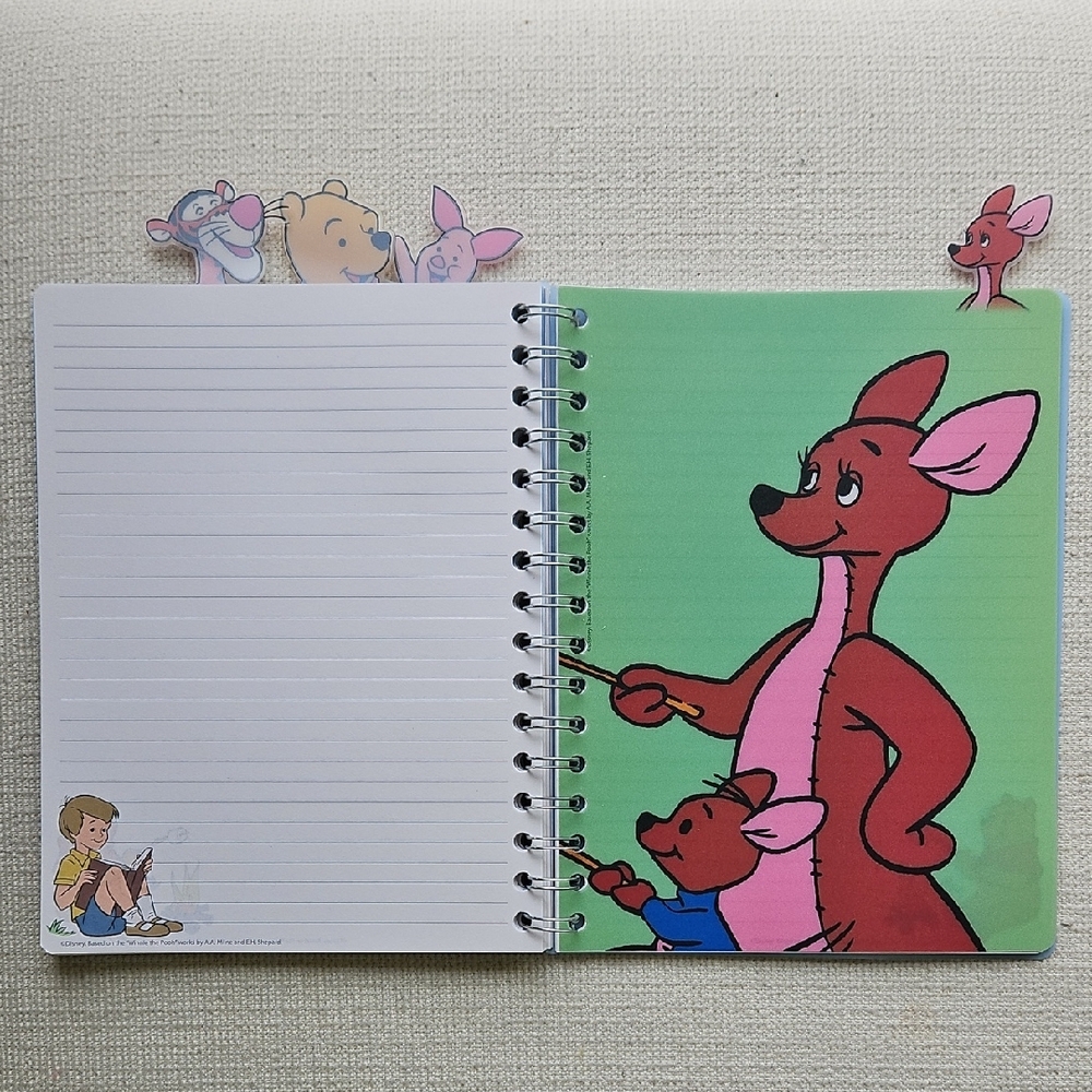 Disney Winnie the Pooh Blue Notebook with Balloons - Picture 7 of 13